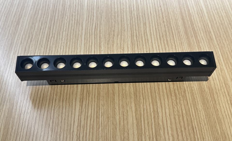 12W Modern Magnetic Grill LED Track Lights Aluminum Body 48V Input Voltage for Indoor Hotels Supermarkets Offices & Shops