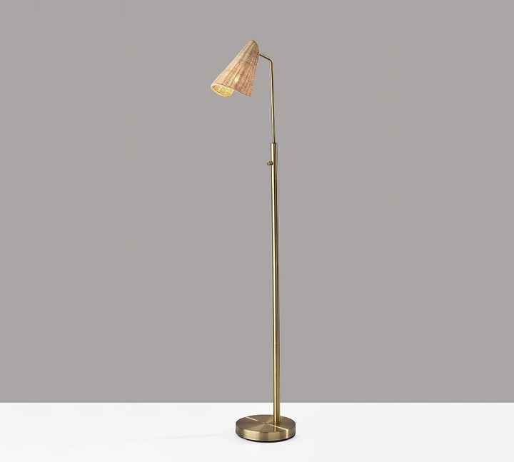  Indoor Living Room and Bedroom Expertly Crafted From Iron and Brass in a Black or Antique Brass Finish Floor Lamp