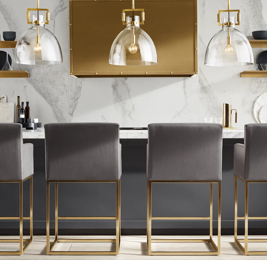 Custom Industrial Style Brass Hanging Luxury Chandelier For Kitchen Island Dinning Room Pendants Light