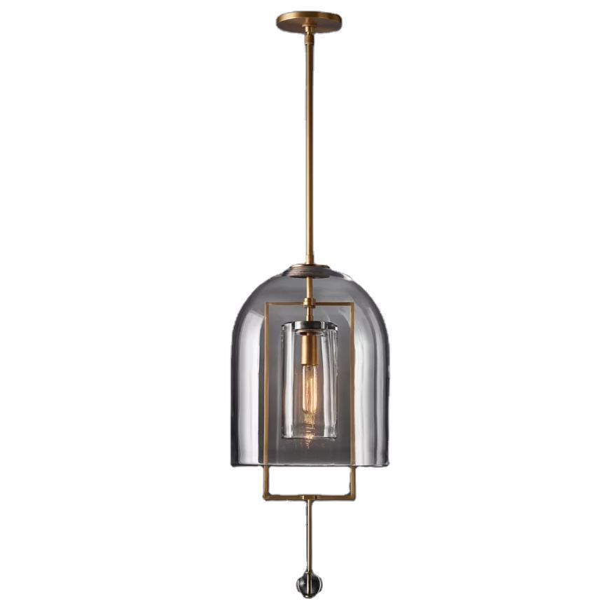 Custom Modern Simple Pendant Lights For Kitchen Island Brass Glass Led Nordic Luxury Chandelier