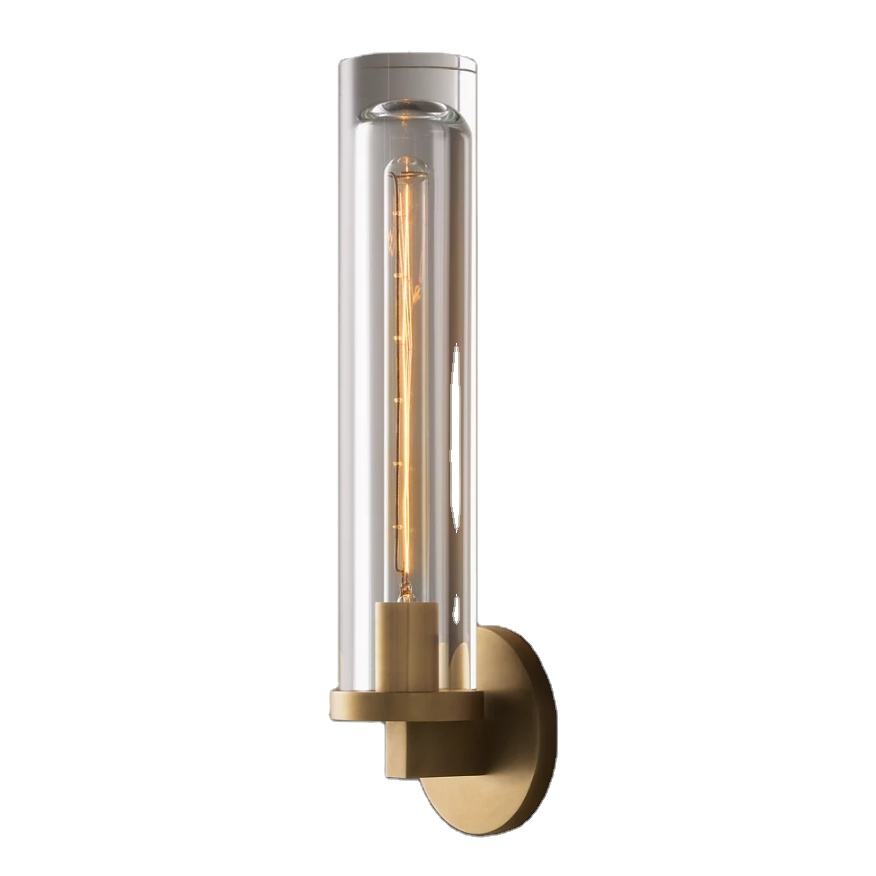 Brass Sconce Bedroom Hotel Glass Wall Light Classic Decor Indoor Lighting Crystal Led Wall Lamp