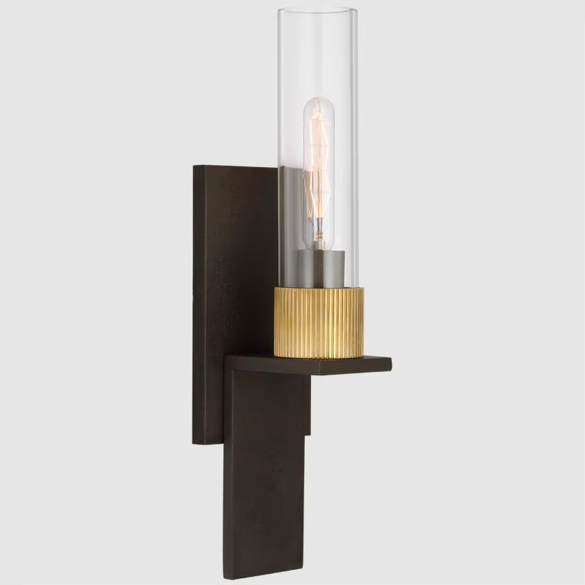 Indoor Modern Classic Brass Wall Lamp Ravelle Grand Bronze Sconce Hotel Bedroom Glass Wall Lights