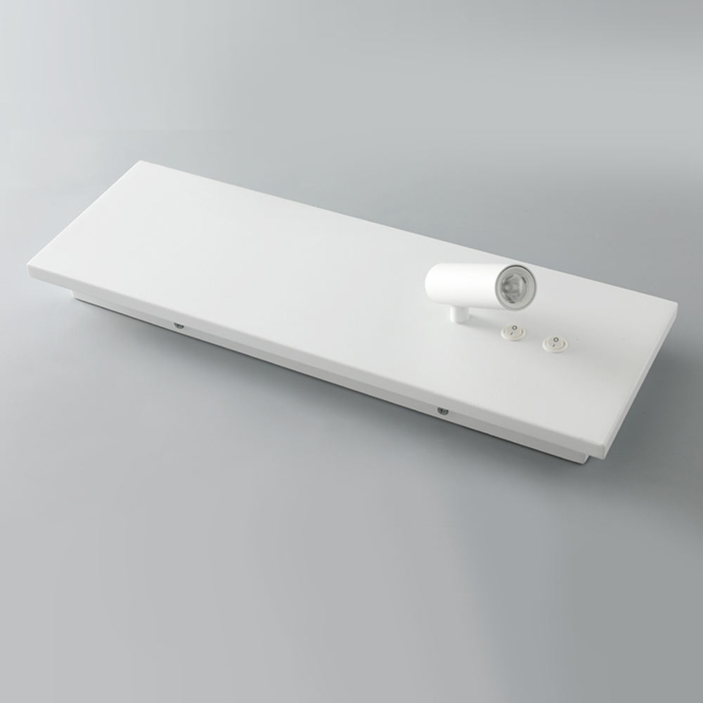Meanyee Modern bedroom adjustable rectangle aluminum bracket 3W LED reading wall light with switch