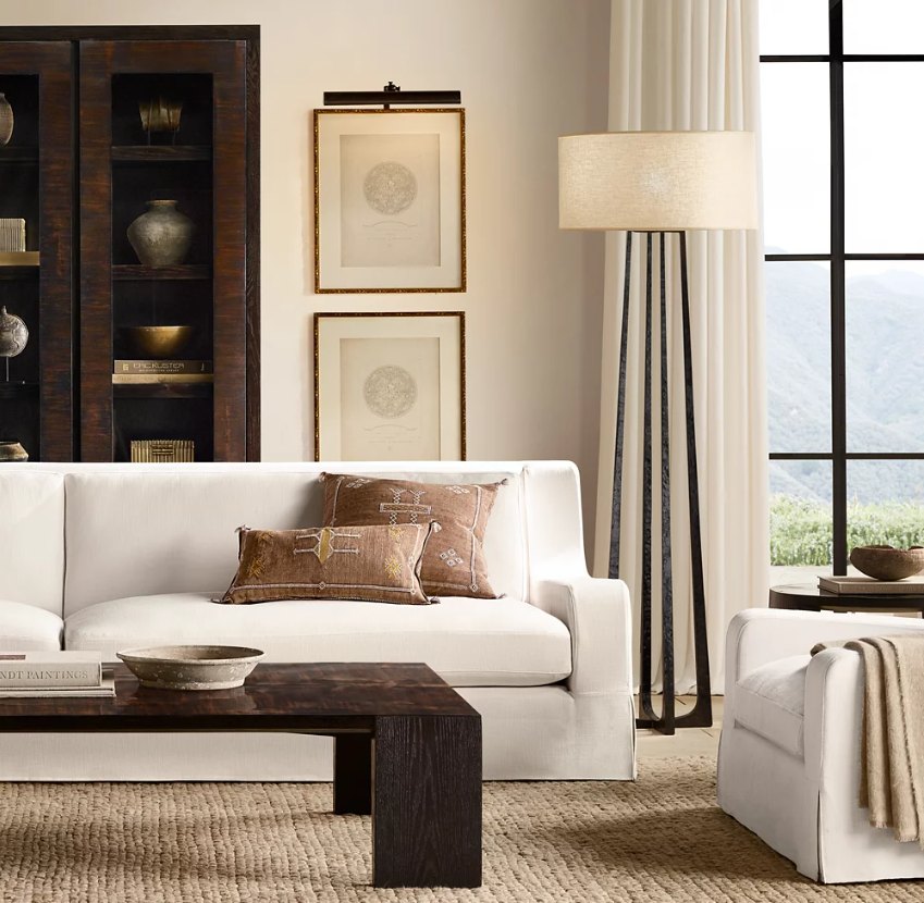 Meanyee Hammered Iron Base Modern Standing Lamps Floor Lights For Living Room