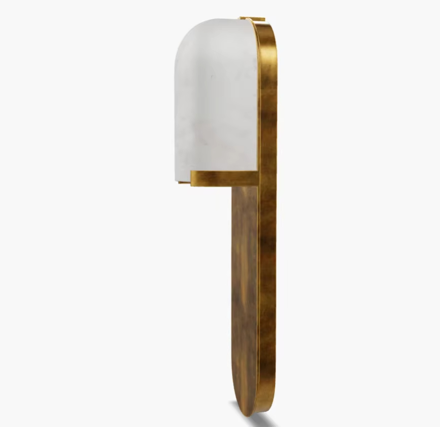Postmodern alabaster living room background brass wall Sconce art bedside designer bedroom hotel corridor wall lamp