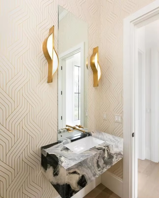 Customized Practical Classic Wall Sconces Living Room Background Led Wall Light Beautiful Gold Bedroom Bedside Wall Lamp