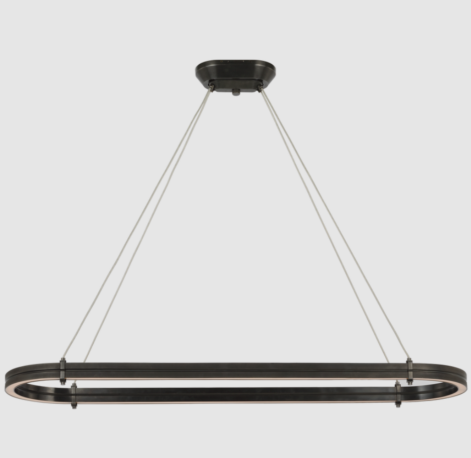 Farmhouse Modern minimalist round ring chandelier Industrial decorative black iron pendant lighting hanging chandelier lights