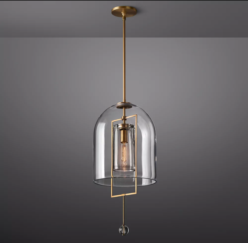 Custom Modern Simple Pendant Lights For Kitchen Island Brass Glass Led Nordic Luxury Chandelier