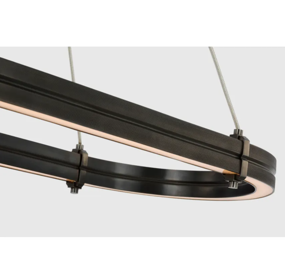 Farmhouse Modern minimalist round ring chandelier Industrial decorative black iron pendant lighting hanging chandelier lights