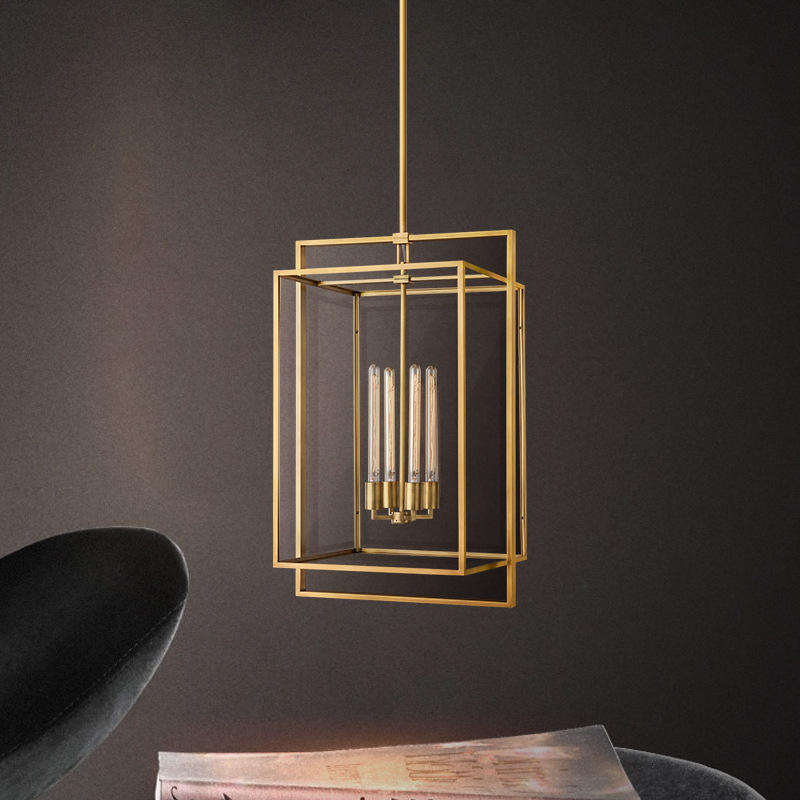 Modern American Spiral Wedding Hotel Lobby Pendant Lights Long Chain Decorative Led Copper Staircase Brass Chandelier