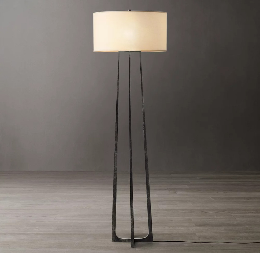 Meanyee Hammered Iron Base Modern Standing Lamps Floor Lights For Living Room