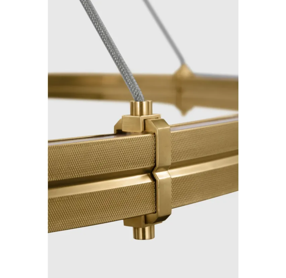 Farmhouse Modern minimalist round ring chandelier Industrial decorative black iron pendant lighting hanging chandelier lights