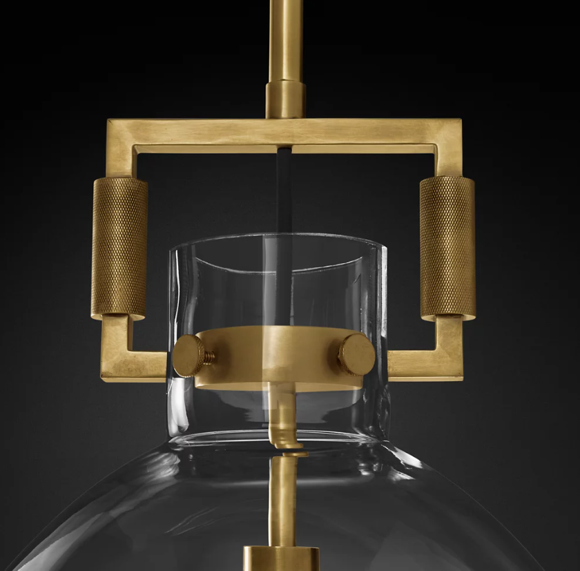 Custom Industrial Style Brass Hanging Luxury Chandelier For Kitchen Island Dinning Room Pendants Light