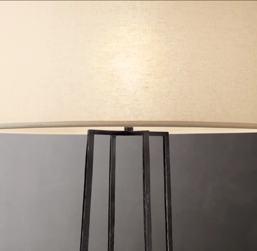 Meanyee Hammered Iron Base Modern Standing Lamps Floor Lights For Living Room