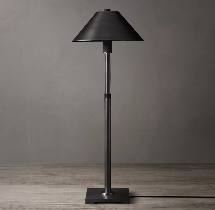 E26 / Candelabra Hardwired Rechargeable Brass Table Lamp Brass LED Desk Lamp