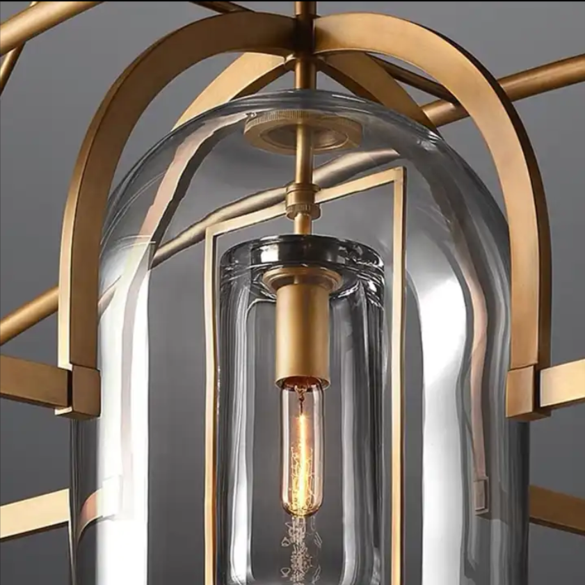 Custom Modern Simple Pendant Lights For Kitchen Island Brass Glass Led Nordic Luxury Chandelier