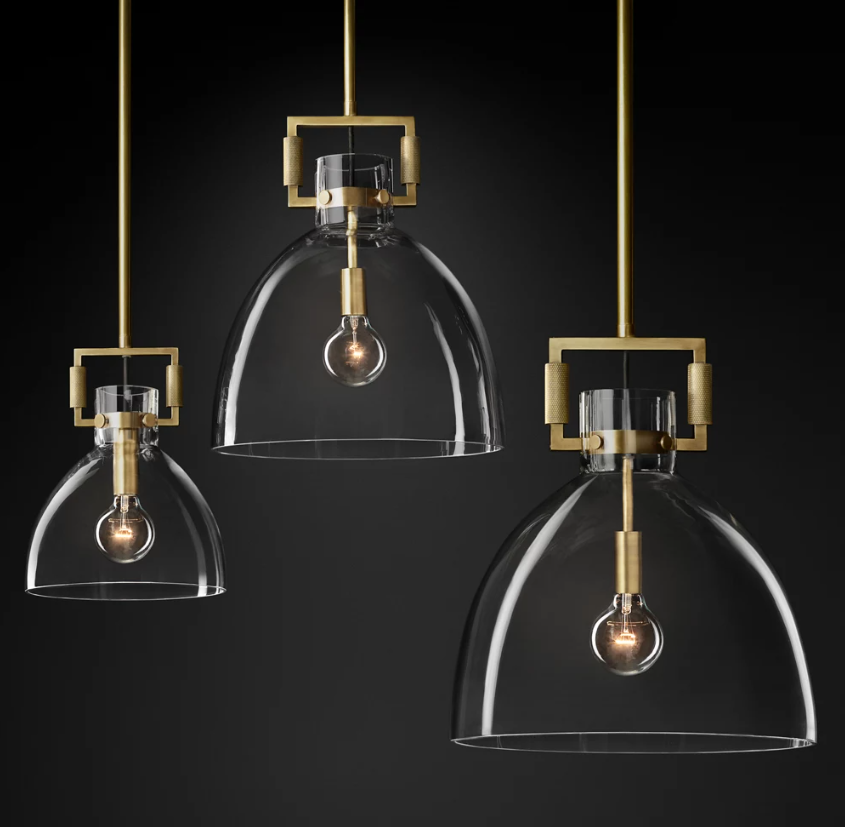 Custom Industrial Style Brass Hanging Luxury Chandelier For Kitchen Island Dinning Room Pendants Light