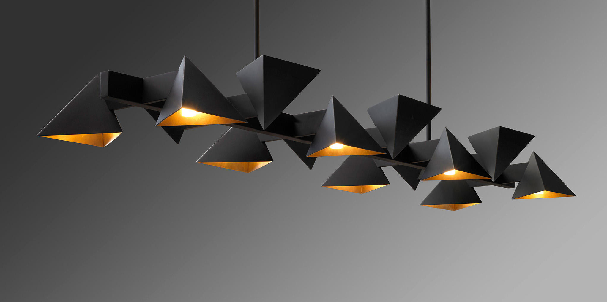 BACKPREVNEXT VICHY Linear Chandelier Long Aluminum Plastic Iron Material for Home Villa Hotel Bar Hospital Remote Switch AC