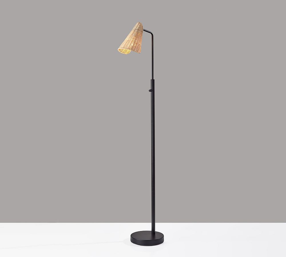  Indoor Living Room and Bedroom Expertly Crafted From Iron and Brass in a Black or Antique Brass Finish Floor Lamp