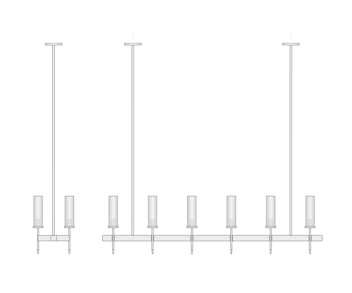 ALOUETTE Modern Brass Copper Adjustable Height E12 Base Warm White Light 3000K CCT Oval ChanDELIER AC Powered Contemporary