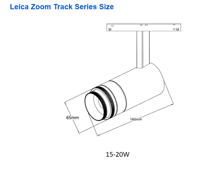 Leica 7-20W LED Zoom Track Spotlight ETL&cETL Black White Magnetic Track Light 0-10V Zigbee Tuya Smart Dali Dim for Home Market