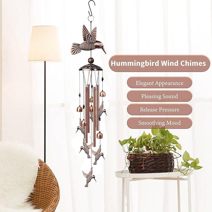 Hummingbird Wind Chimes-Retro Aluminum Bird Windchimes🐦