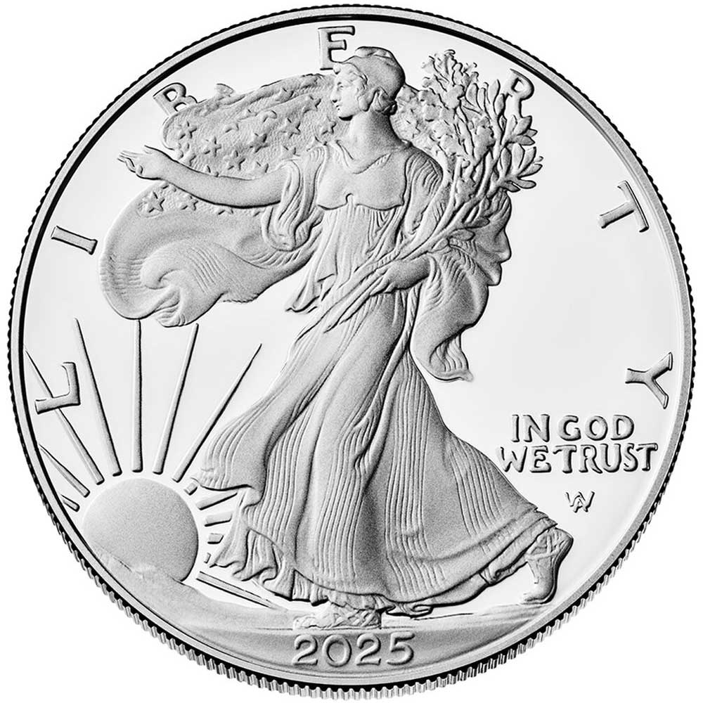 2025-2020 American Silver Eagle Coin 1-Oz BU PCGS MS70 First Strikes