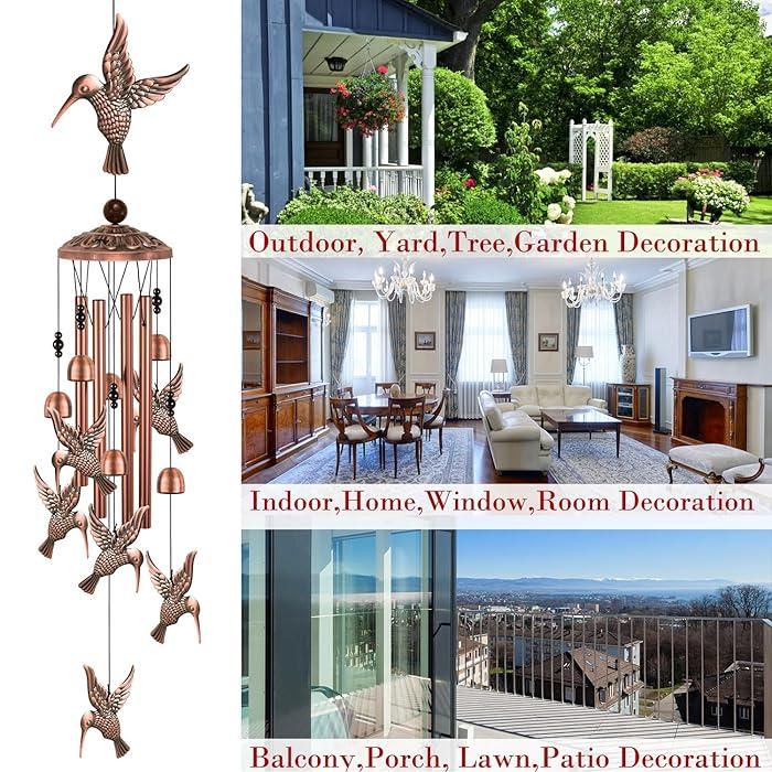 Hummingbird Wind Chimes-Retro Aluminum Bird Windchimes🐦