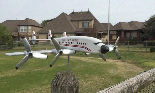✈️Handmade Airplane Windmill Art Garden Decor Metal Model