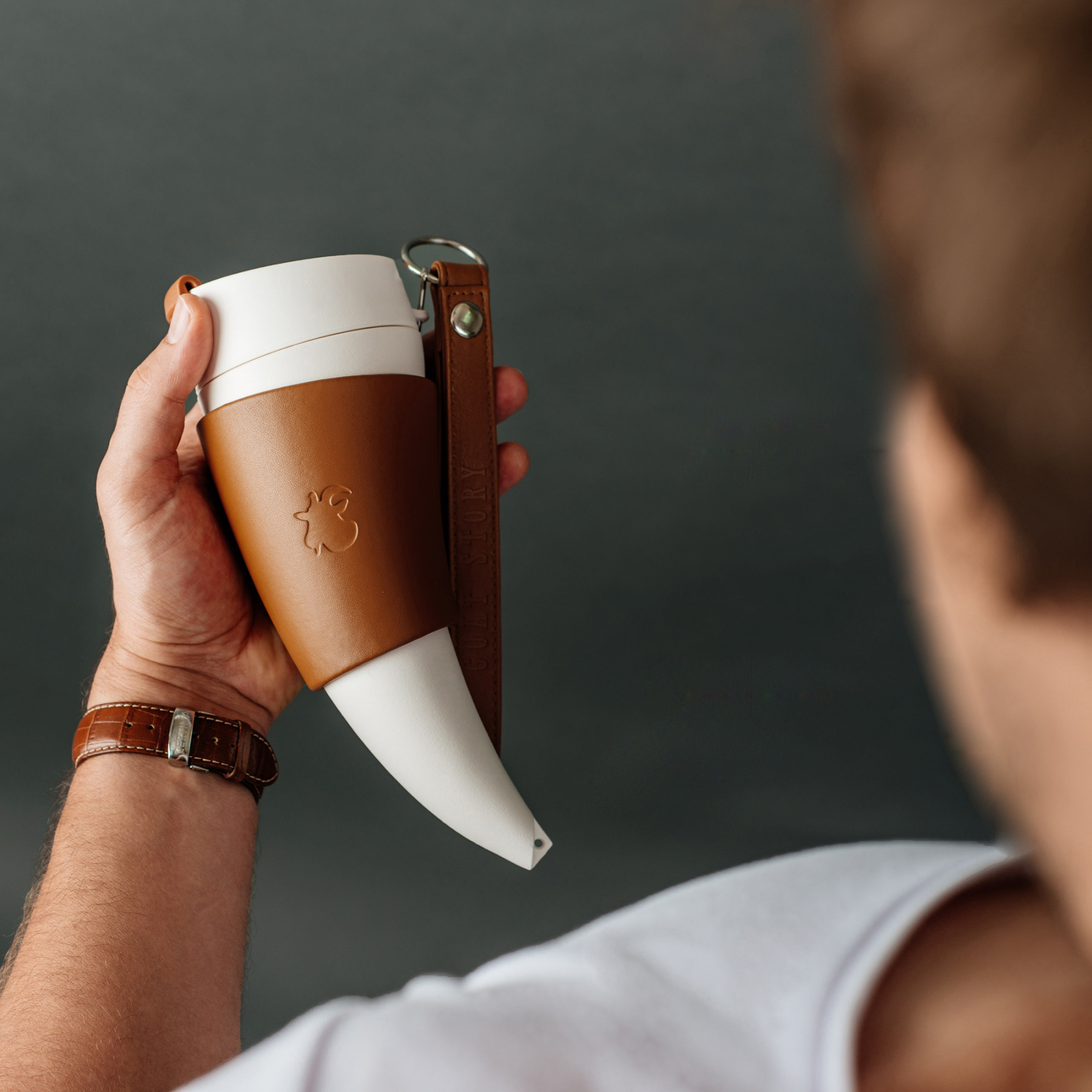 Creative Goat Horn Stainless Steel Coffee Mug