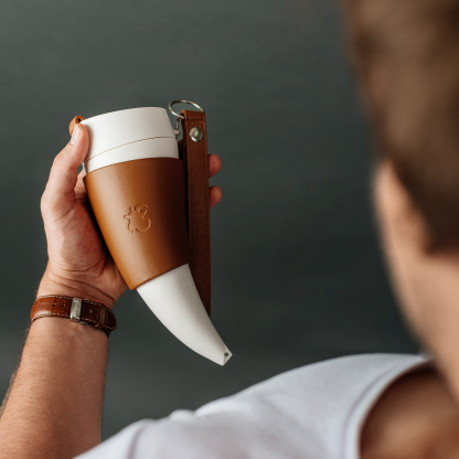 Creative Goat Horn Stainless Steel Coffee Mug