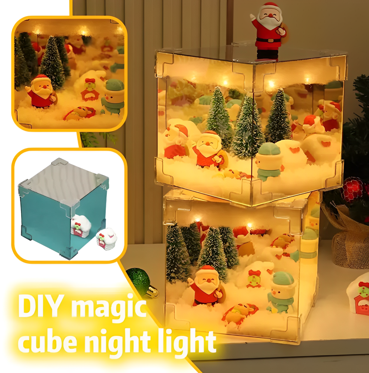 DIY LED Christmas Cube Night Light 