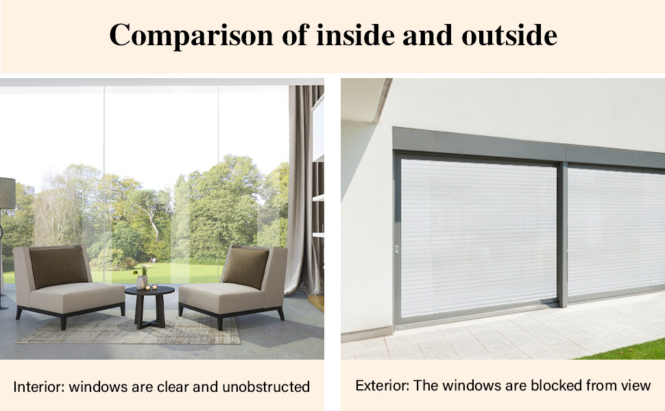One-Way Imitation Blinds Privacy Window Cover