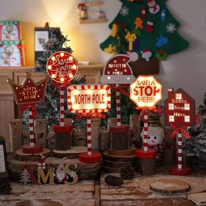 Led Lighted Christmas Decoration Sign Lights Board For Holiday Party Decor