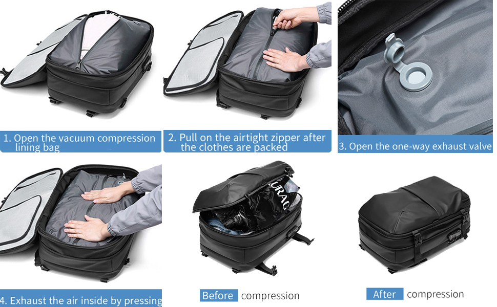 Air-Back Backpack with Vacuum Seal