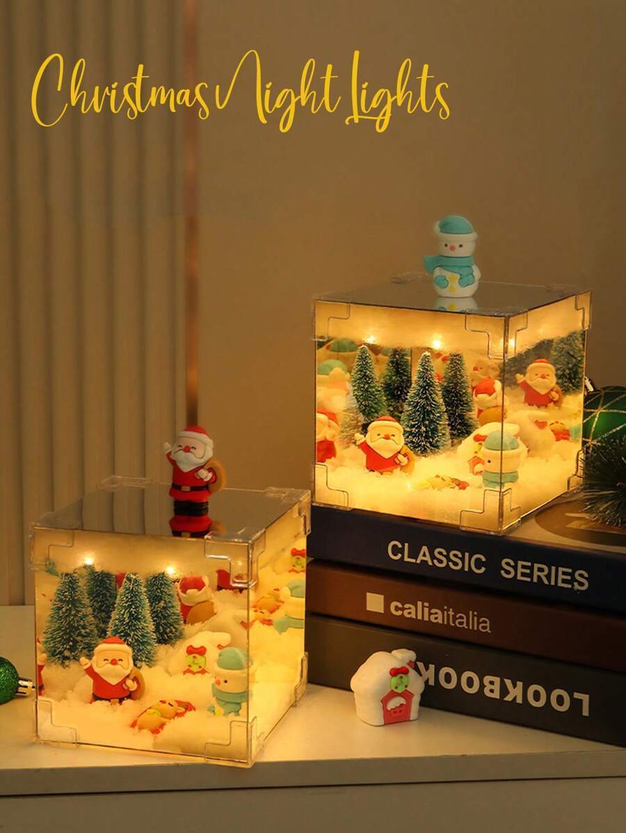 ✨DIY LED Christmas Cube Night Light🎄 