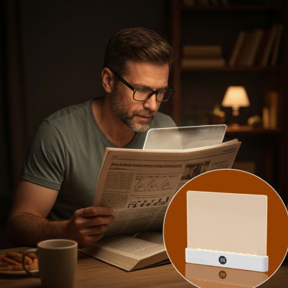 ✨Ultra-Slim Rechargeable LED Reading Light – Clear, Bright & Easy on the Eyes