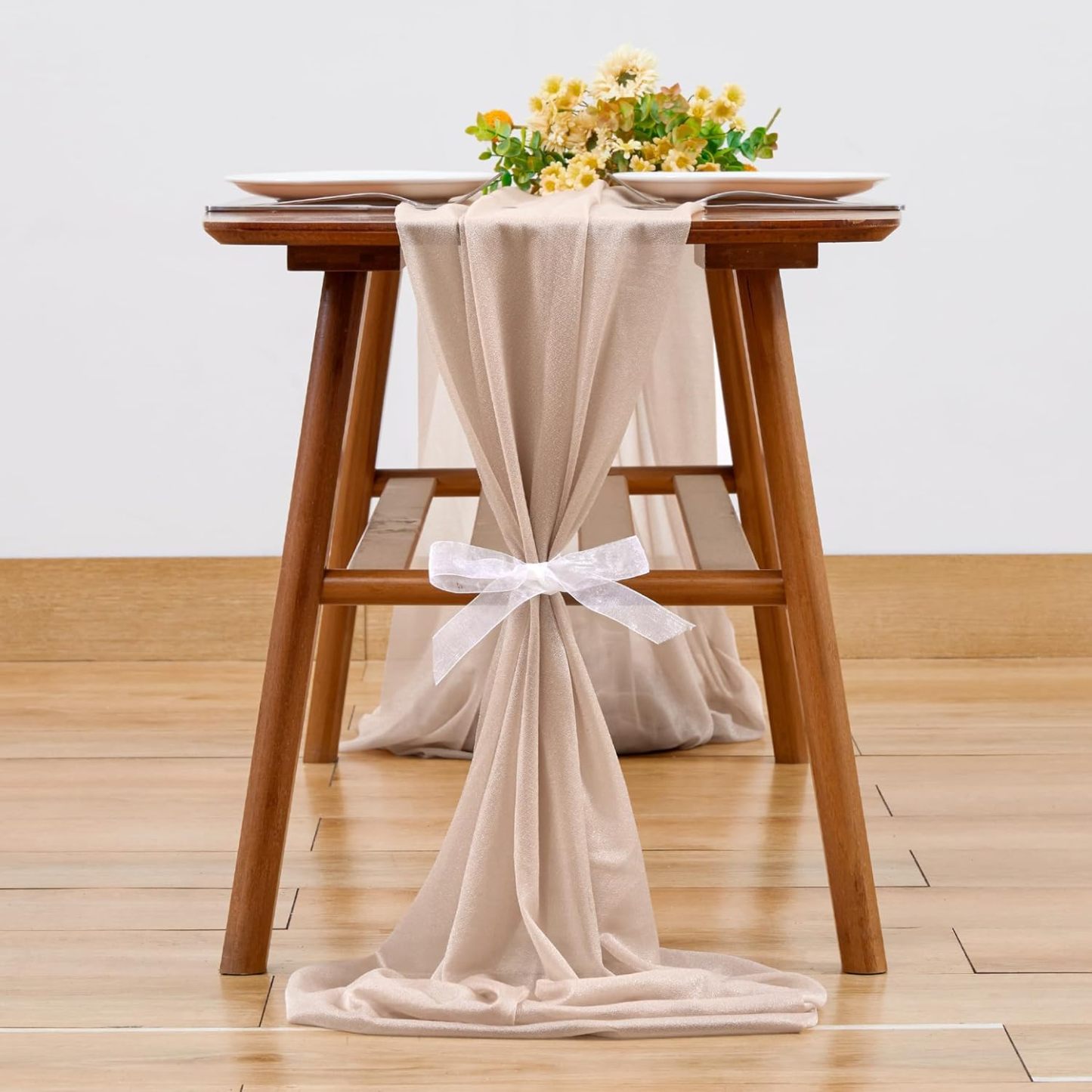 Wedding Arch Draping Fabric, 2 Panels 28" x 19Ft Emerald Green Wedding Arch Drapes Sheer Backdrop Curtain for Wedding Ceremony Party Ceiling Decor