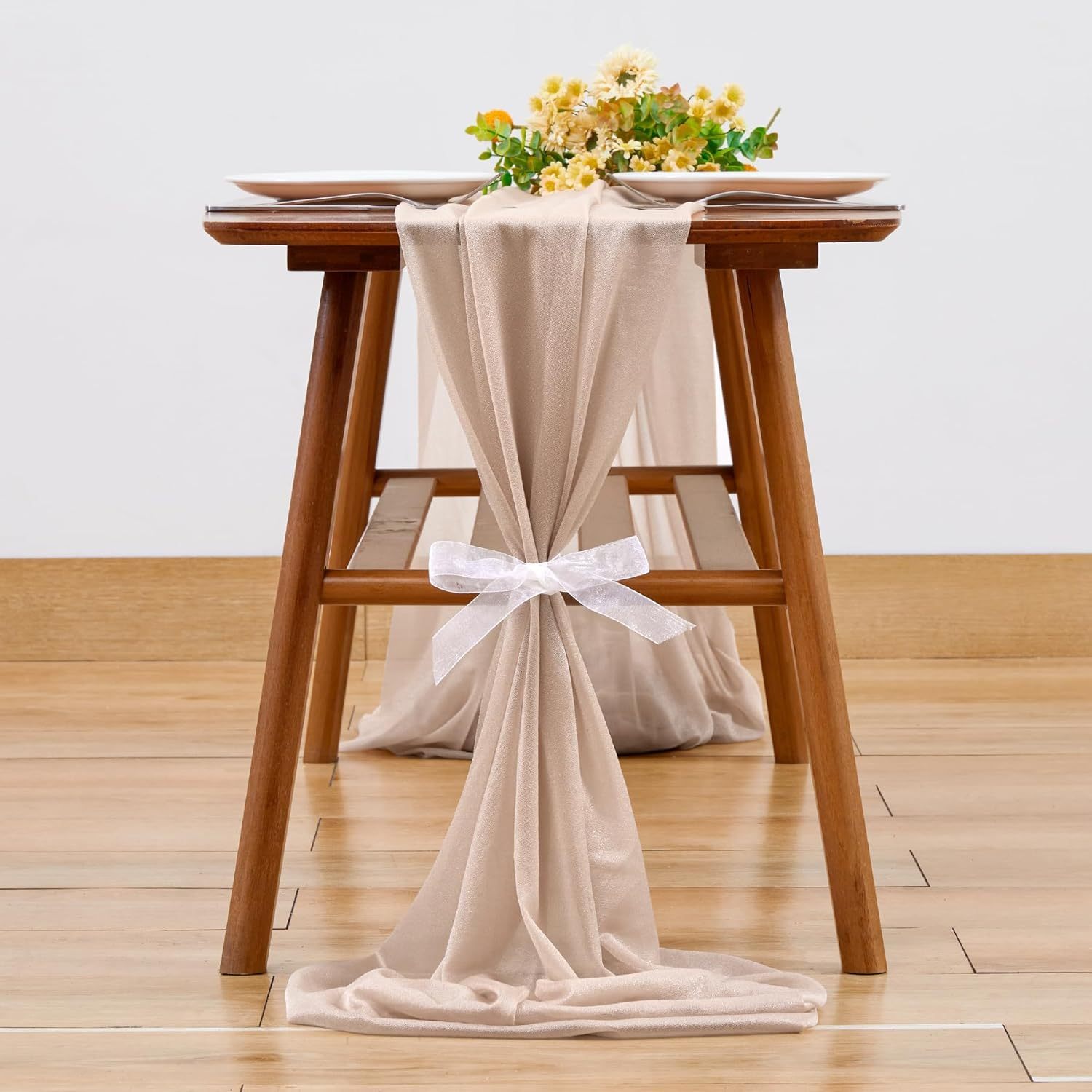 Wedding Arch Draping Fabric, 2 Panels 28" x 19Ft Emerald Green Wedding Arch Drapes Sheer Backdrop Curtain for Wedding Ceremony Party Ceiling Decor