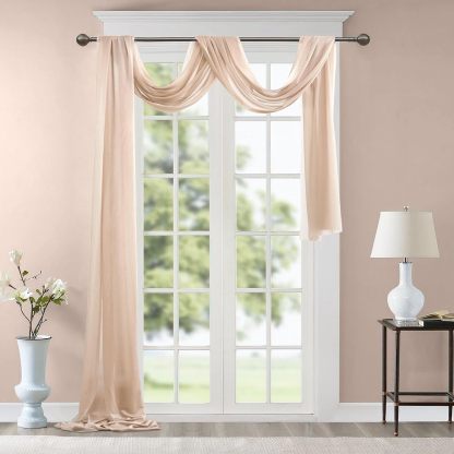 Wedding Arch Draping Fabric, 2 Panels 28" x 19Ft Emerald Green Wedding Arch Drapes Sheer Backdrop Curtain for Wedding Ceremony Party Ceiling Decor