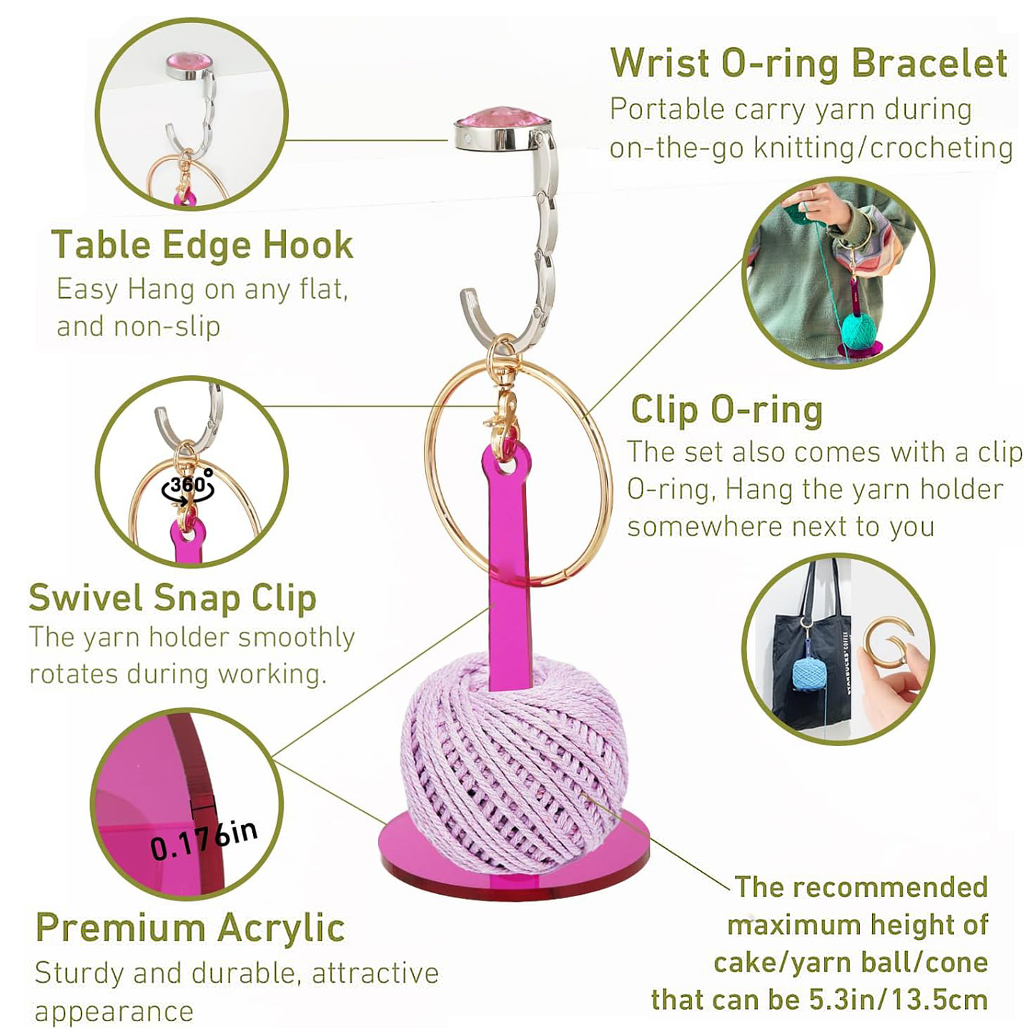 Portable Wrist Yarn Holder