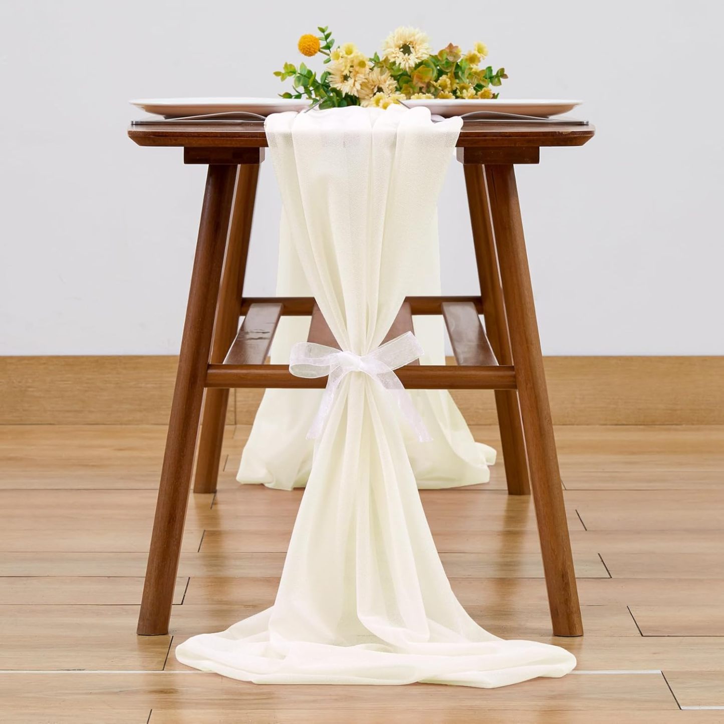 Wedding Arch Draping Fabric, 2 Panels 28" x 19Ft Emerald Green Wedding Arch Drapes Sheer Backdrop Curtain for Wedding Ceremony Party Ceiling Decor