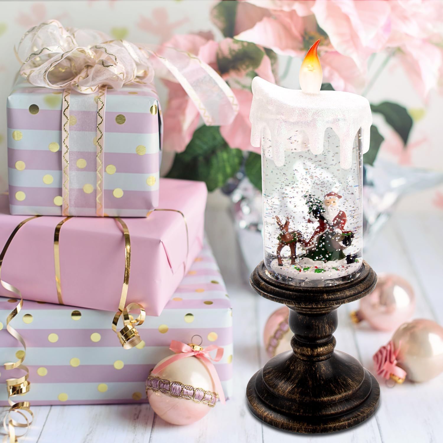 🎅🎄Christmas gift! 💝Candle lamp night light holiday surprise Christmas atmosphere gift🎁