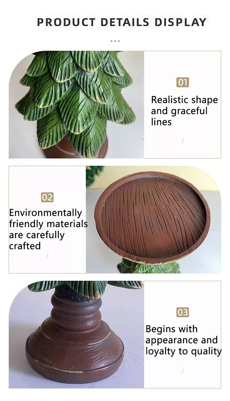 Home Figurines Christmas Tree Candle Stand Holder Decor