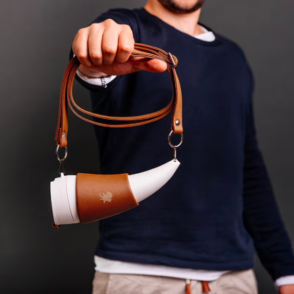 Creative Goat Horn Stainless Steel Coffee Mug