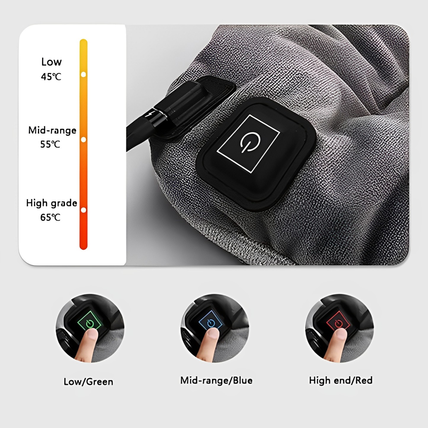 3 Setting USB Electric Heated Warm Cushion Heating Pad