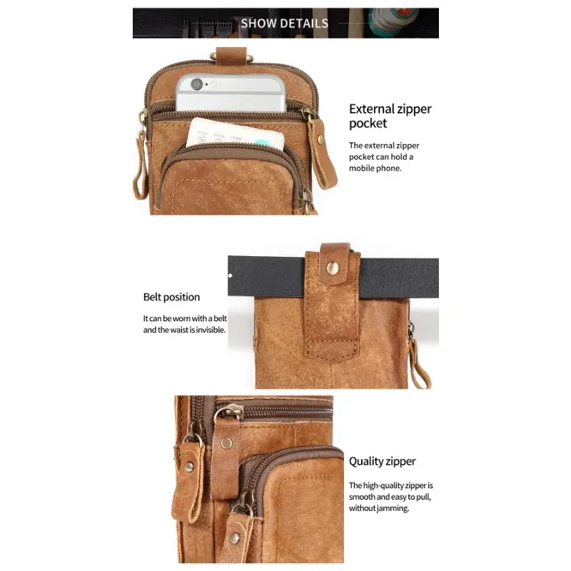 🎁2024 Best Father's Day Gift ❤Outdoor Large Capacity Men's Mobile Phone Waist Bag