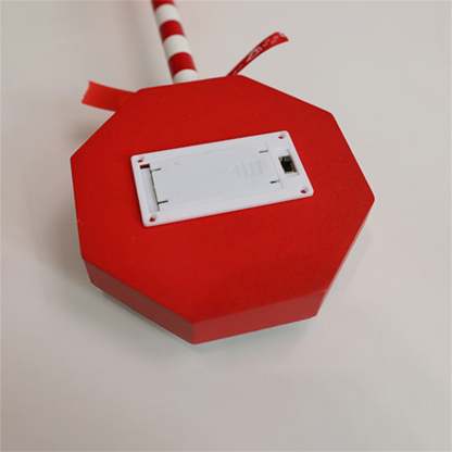 Christmas Santa Stop Here Sign LED Light Up North Pole Sign Tabletop Decorations for Home