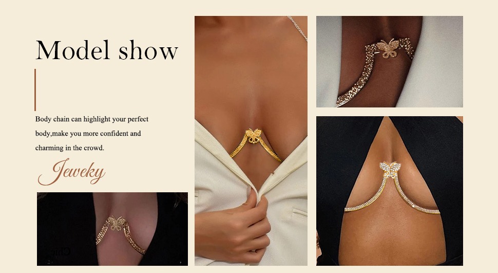 Crystal bra chain