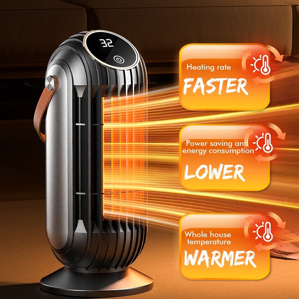 Smart Ceramic Heater with Remote – Fast, Quiet & Adjustable